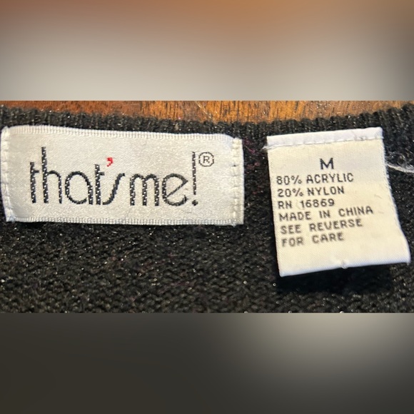 That's Me! Vintage Zip Up Sweater Vest, Plaid Black, Red, Pink - Picture 8 of 10